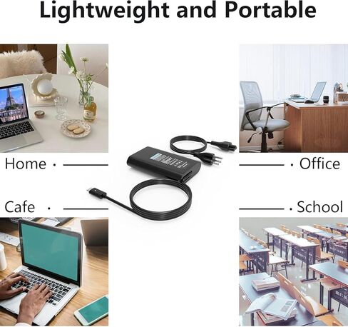 محول تيار متردد USB-C بقدرة 65 وات من النوع C متوافق مع Dell Pro 16 15 Plus PC16250 DC15250 PB16250 DB16250 DB06250 14 DC14250 Pro 16 PC16250 Latitude 15 5540 كمبيوتر محمول 2 في 1 2025 محول تيار متردد للطاقة in Kuwait
