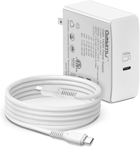 شاحن USB C 140 وات 28V5A GaN PD3.1 لجهاز Mac Book Pro Air 16 بوصة 15 بوصة 14 بوصة M4 M3، Anker 737 Power Bank A1289 Anker Prime 27 Power Bank A1340، eero PoE، Msi AI محول الكمبيوتر المحمول للألعاب ADP-140AB B in Kuwait