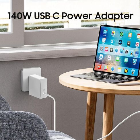 شاحن USB C 140 وات 28V5A GaN PD3.1 لجهاز Mac Book Pro Air 16 بوصة 15 بوصة 14 بوصة M4 M3، Anker 737 Power Bank A1289 Anker Prime 27 Power Bank A1340، eero PoE، Msi AI محول الكمبيوتر المحمول للألعاب ADP-140AB B in Kuwait