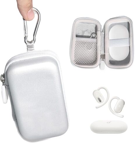 Alltravel Earbuds Case for Soundcore V20i by Anker Open-Ear Headphones (Black) in Kuwait