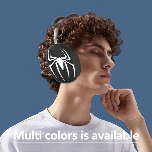 حافظة متوافقة مع AirPods Max 2 & AirPods Max، حافظة وسادة الأذن/أكواب الأذن/غطاء عصابة الرأس لـ AirPod Max(2026/2024/2020)، واقي ملحقات سماعات الرأس Cartoon Spider لـ AirPods Max in Kuwait