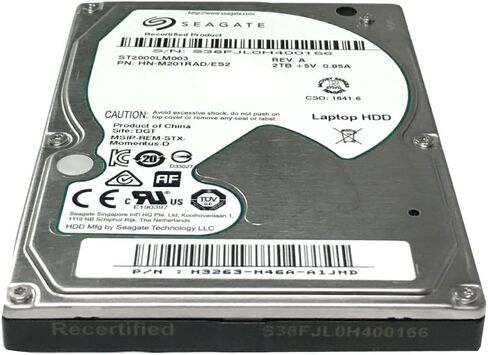 Seagate M9T 2TB 5400RPM 32MB Cache SATA III (6.0Gb/s) 9.5mm 2.5" Internal Notebook Hard Drive (Renewed) in Kuwait