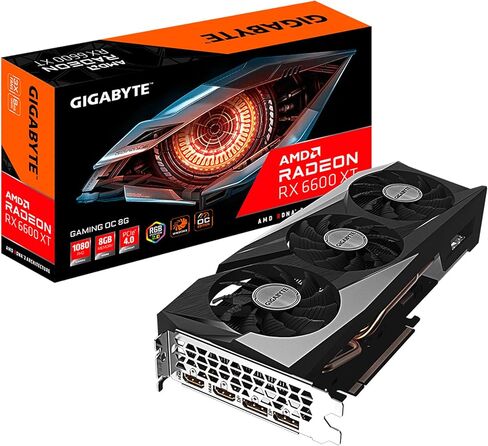 Gigabyte Radeon RX 6600 XT Gaming OC 8G Graphics Card, WINDFORCE 3X Cooling System, 8GB 128-bit GDDR6, GV-R66XTGAMING OC-8GD Video Card (Renewed) in Kuwait