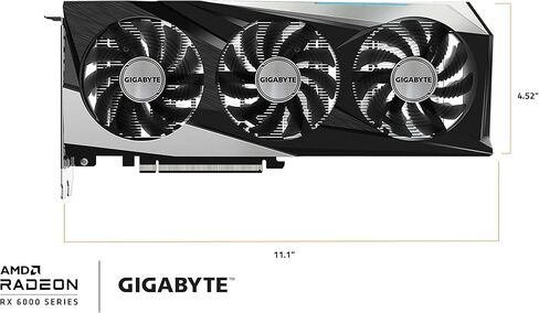 Gigabyte Radeon RX 6600 XT Gaming OC 8G Graphics Card, WINDFORCE 3X Cooling System, 8GB 128-bit GDDR6, GV-R66XTGAMING OC-8GD Video Card (Renewed) in Kuwait