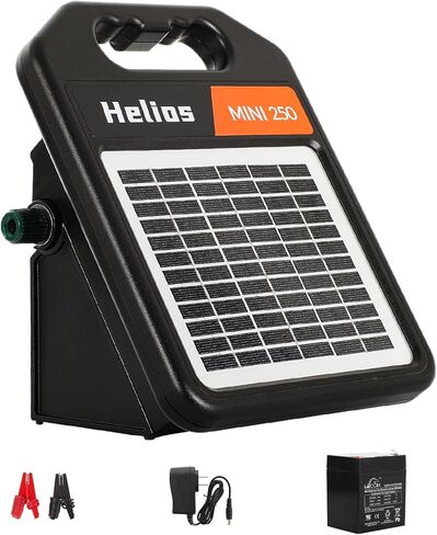 Andmon 10 Miles Solar Electric Fence Charger with Day or Night Mode, 0.11 Joule Portable Solar Fence Charger for Livestock, Preventing Predators from Intruding in Saudi Arabia