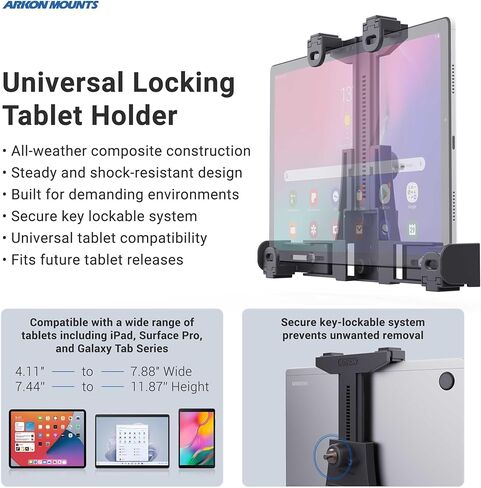 ARKON Mounts Robust Locking Headrest Tablet Mount for iPad Air 2 iPad Pro iPad in Kuwait