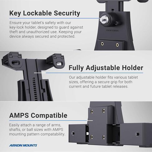 ARKON Mounts Robust Locking Headrest Tablet Mount for iPad Air 2 iPad Pro iPad in Kuwait