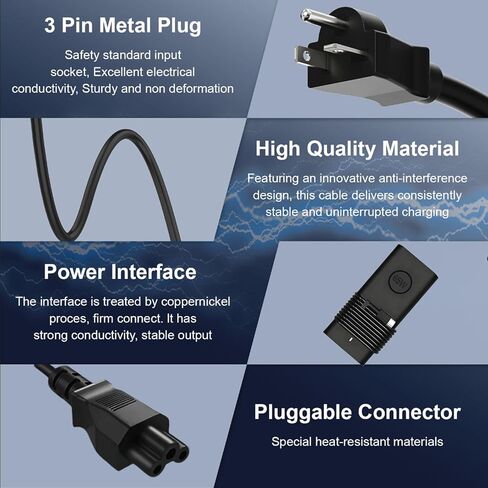 65W USB C Laptop Charger Compatible with Dell Pro 13 14 16 Plus PB13250 PB16250 PB14250, Pro 14 16 PC14250 PC14255, 13 14 Premium PA13250 PA14250, Rugged 13 14 RA13250 RB14250 Power Cord Adapter in Kuwait