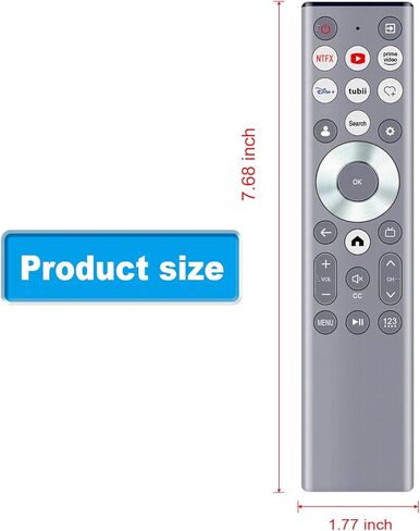 Replace Remote Control fit for HISENSE U6 U7 U8 A7 Series Mini-LED ULED 4K UHD Google Smart TV ERF6A80 100U88N 75U9N 85A7N 85U6N 85U88N 85U8N 85U9N 100U8N 43A7N 50A7N 55A7N 55U6N 55U7N 55U88N 55U8N in Kuwait