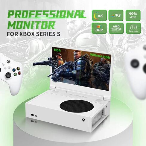 شاشة G-STORY المحمولة مقاس 12.5 بوصة لشاشة Xbox Series S 4K المحمولة للألعاب وشاشة IPS لسلسلة Xbox S (غير متضمنة) مع اثنين من HDMI وHDR وشاشة عرض وضع اللعب Freesync (4K لـ Xbox Series S) in Kuwait