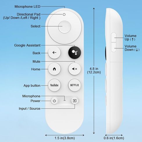 جهاز تحكم عن بعد صوتي من Amzpas لتلفزيون Google Chromecast 4K Snow TV، جهاز تحكم عن بعد بديل G9N9N لعصا بث الثلج Google TV HD/4K، GA01409-US، GA01919-US، GA01920-US، GA01923-US، GA02463-US، GA02464-US in Kuwait