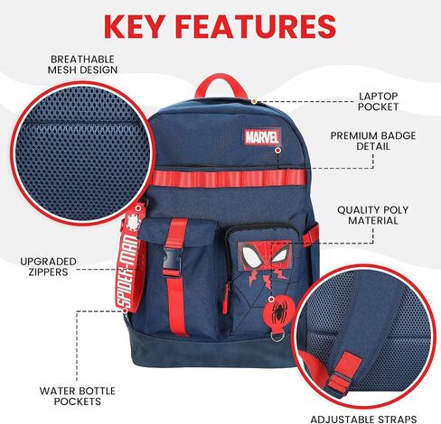 Bioworld Spider-Man Classic Chibi Spider-Man 18.5" Adult Navy Backpack in Kuwait