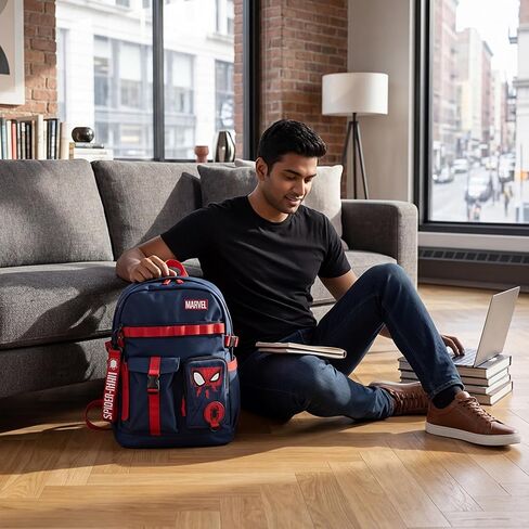 Bioworld Spider-Man Classic Chibi Spider-Man 18.5" Adult Navy Backpack in Kuwait