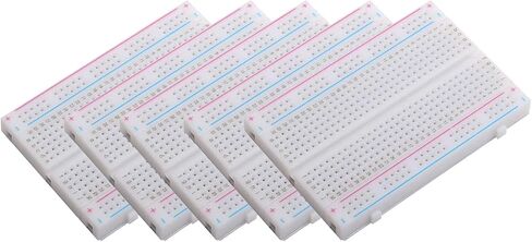 DEVMO 5pcs 400 Ties Mini Solderless Breadboard Universal 400 Contacts Solderless Breadboard 400 Points Prototyping Shield for Electronics Testig DIY in Kuwait