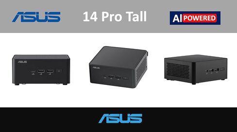 ASUS NUC AI Powered Mini Desktop (Intel Ultra 5-135H, No OS, 64GB DDR5, 4TB PCIe SSD, 2 Thunderbolt 4, WiFi 6E, Bluetooth 5.3, 120W PSU, RJ-45, 2 HDMI, Win 11 Pro) w/DKZ USB Port Expander in Kuwait