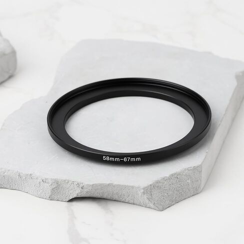 OTOTEC 2 قطعة محول تحويل خيط عدسة الكاميرا 58 مم ذكر إلى 67 مم أنثى مناسب لكاميرات DSLR in Kuwait