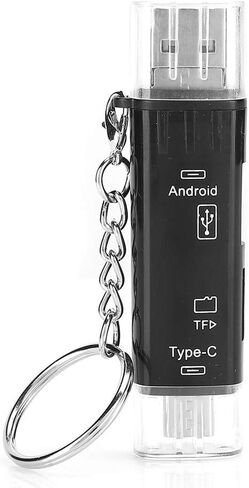 Buachois Type C OTG Multi Function Card Reader Adapter, 5 in 1 USB 2.0 Card Reader Support Hot Plug Play, for Mobile Phone PC Laptop, Compatible with OS Linux System (Black) in Kuwait