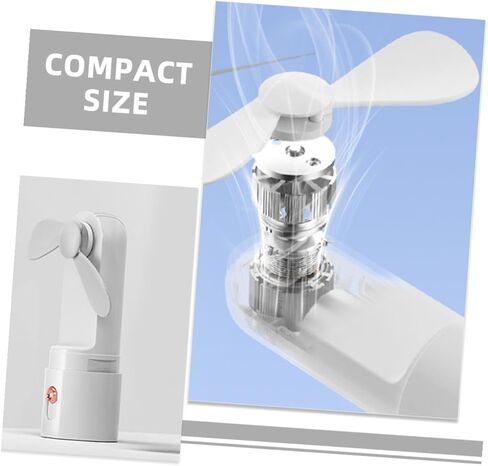 ARTIBETTER Portable Mini Handheld USB Fan with 3-speed Adjustment, 2000mah Rechargeable Battery, White Personal Cooling Fan for Travel, Office, and Outdoor Use in Kuwait