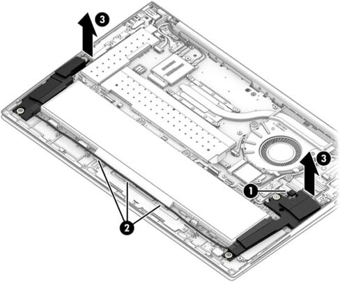 Replacement Speaker Assembly M07107-001 M73520-001 for HP EliteBook 840 845 G7 G8, Zbook 14 Firefly G7 in Kuwait