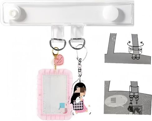2-Pack Bag Strap Charm Extension Buckle- Expandable TPU Extenders for Itabags, Backpacks, Keys & Photocard Displays in Kuwait