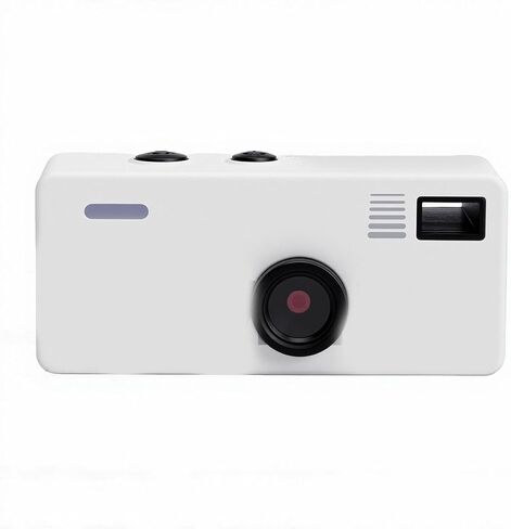 Mini Digital Camera, Vintage Digital Camera, Mirrorless Cameras, FHD 1080P 1.47 Inch Color Screen, Portable Vintage Keychain Cameras with Fill Lighting for Travel Vlogging Teens (White) in Kuwait