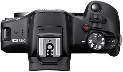كاميرا Canon EOS R100 بدون مرآة مع RF-S مقاس 18-45 مم f/4.5-6.3 STM + RF 75-300 مم + 420-800 مم f/8 عدسة تليفوتوغرافي فائقة الدقة يدوية + SanDisk Ultra 64 جيجابايت + بطارية إضافية (حزمة 25 قطعة) (متجددة) in Kuwait