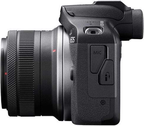كاميرا Canon EOS R100 بدون مرآة مع RF-S مقاس 18-45 مم f/4.5-6.3 هي عدسة STM + SanDisk Ultra 64 جيجابايت + بطارية بديلة إضافية + حقيبة حمل الكاميرا والمزيد (حزمة 20 قطعة) (متجددة) in Kuwait