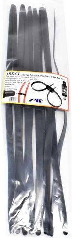 10 Pack of 19" Heavy Duty Double Loop Zip Ties With Screw Mount Center Hole in Kuwait