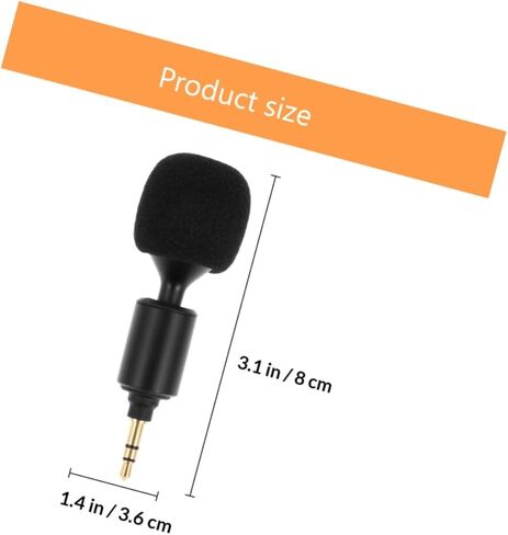SHINEOFI Flexible Live Streaming Microphone with 3.5mm Straight Plug, 3-Section Stereo Recording Mic for Laptop, Mobile Phone, and Tablet Use in Kuwait