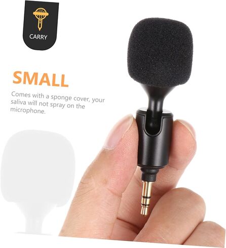 SHINEOFI Flexible Live Streaming Microphone with 3.5mm Straight Plug, 3-Section Stereo Recording Mic for Laptop, Mobile Phone, and Tablet Use in Kuwait