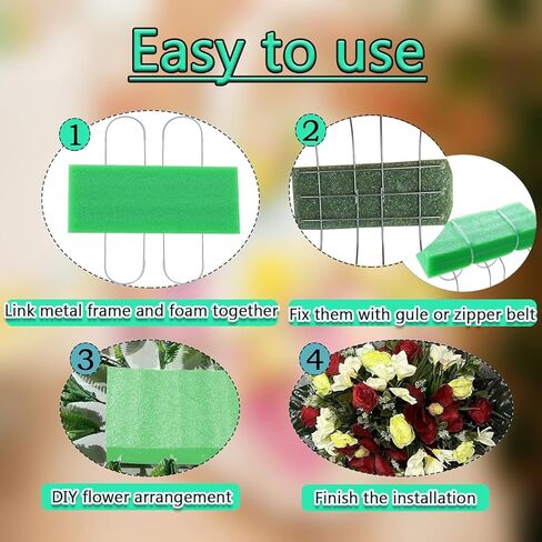 GRPFS 3 Pack Galvanized Gravestone Saddle 16.5 x 12 Inch Wire Rustproof Cemetery Saddles for Headstones with Floral Foam in Kuwait
