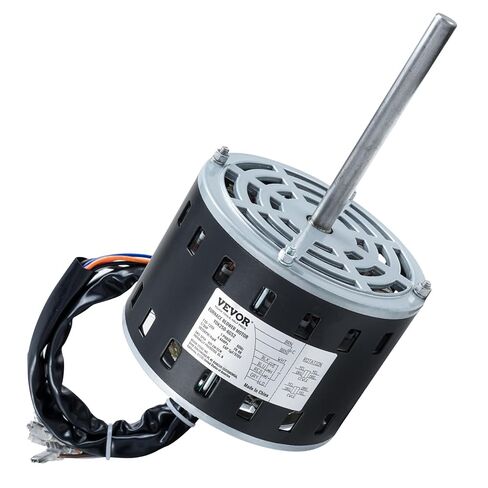 VEVOR 1/2HP Furnace Blower Motor, 208/230V 2.7Amps, 1075RPM 5 Speeds, CW/CCW Rotation, 48 Frame 3.4" Shaft Length, 7.5μF/450V Capacitor + 11" Hold Hoop in Saudi Arabia