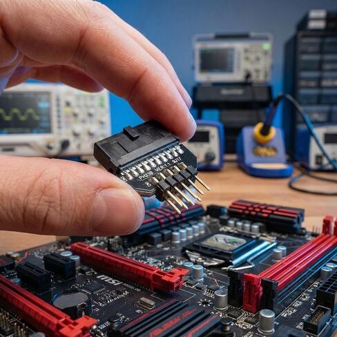 محول USB 3.0 إلى USB 2.0 - اللوحة الأم ذات 19 سنًا إلى موصل اللوحة الأمامية USB2.0 ذو 9 سنون لحافظة الكمبيوتر الشخصي، غلاف بلاستيكي PH23B in Kuwait