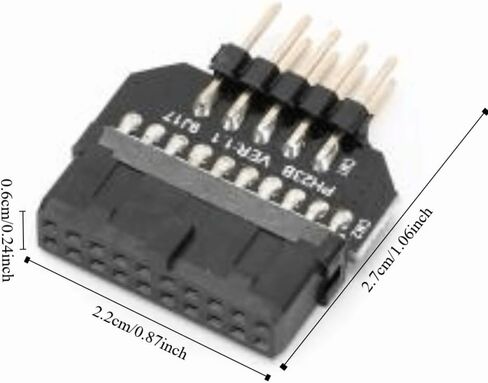 محول USB 3.0 إلى USB 2.0 - اللوحة الأم ذات 19 سنًا إلى موصل اللوحة الأمامية USB2.0 ذو 9 سنون لحافظة الكمبيوتر الشخصي، غلاف بلاستيكي PH23B in Kuwait