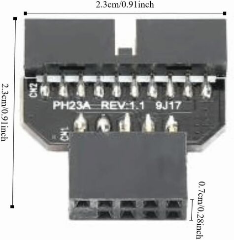 محول USB 2.0 إلى 3.0 - موصل اللوحة الأم 9Pin إلى 19Pin للوحة الأمامية لحافظة الكمبيوتر، كابل نقل البيانات PH23A in Kuwait