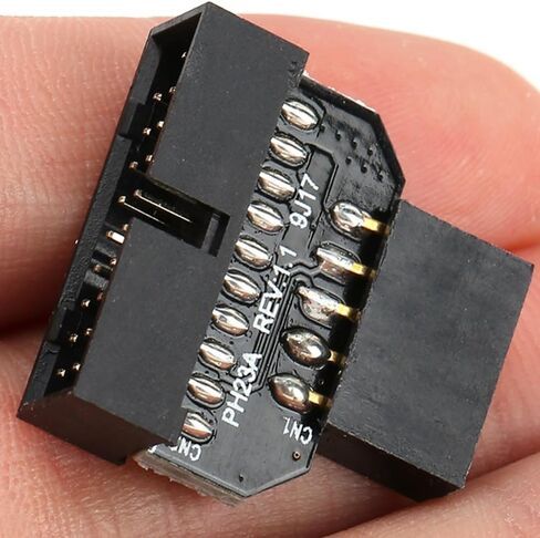 محول USB 2.0 إلى 3.0 - موصل اللوحة الأم 9Pin إلى 19Pin للوحة الأمامية لحافظة الكمبيوتر، كابل نقل البيانات PH23A in Kuwait