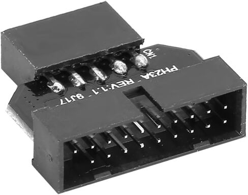 محول USB 2.0 إلى 3.0 - موصل اللوحة الأم 9Pin إلى 19Pin للوحة الأمامية لحافظة الكمبيوتر، كابل نقل البيانات PH23A in Kuwait