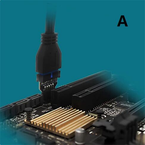 1Pc Panel Plug USB2.0 9-Pin Female to USB3.0 19-Pin Male Adapter in Kuwait
