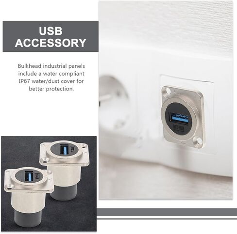 USB 3.0 لوحة جبل الحاجز مقرنة محول الأمامي والخلفي المزدوج أنثى تمرير موصل للكمبيوتر وإلكترونيات السيارات in Kuwait