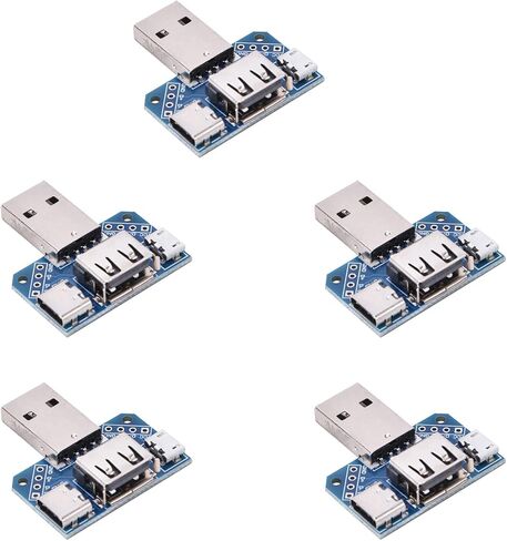 USB Adapter Plate, Male USB to Female TypeC 4P 2.54mm 5 Pcs - Compact Design, Ideal for Data Transfer and Connectivity in Kuwait