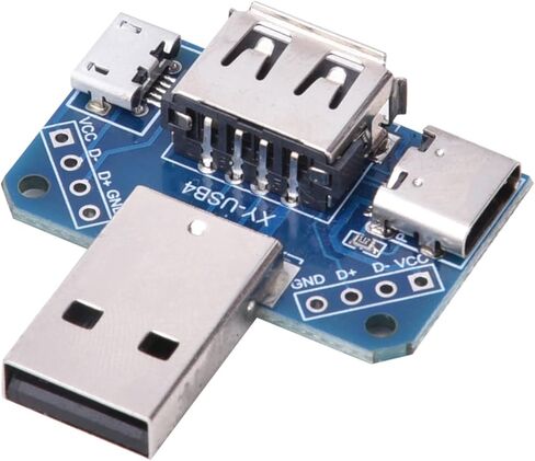 USB Adapter Plate, Male USB to Female TypeC 4P 2.54mm 5 Pcs - Compact Design, Ideal for Data Transfer and Connectivity in Kuwait