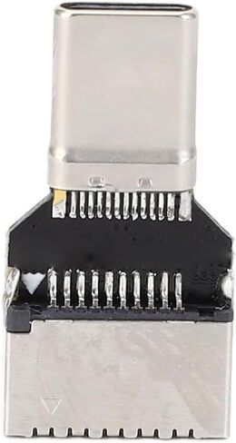 محول USB 3.0 من النوع C ذكر إلى النوع E أنثى - محول USB من النوع C بسرعة 20 جيجابت في الثانية للوحة الأمامية للكمبيوتر الشخصي، التوصيل والتشغيل in Kuwait