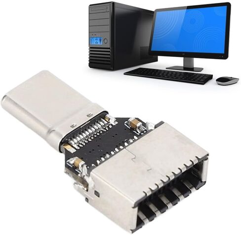 محول USB 3.0 من النوع C ذكر إلى النوع E أنثى - محول USB من النوع C بسرعة 20 جيجابت في الثانية للوحة الأمامية للكمبيوتر الشخصي، التوصيل والتشغيل in Kuwait