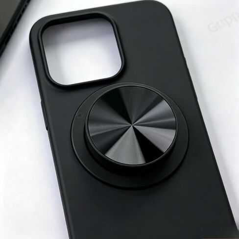 Magnetic Phone Ring Grip Holder for iPhone 17 16 15 14 13 12 Series Foldable Phone Holder Strong Magnet Grip Holder (Black) in Saudi Arabia