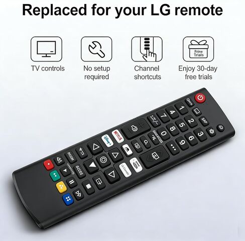 بديل لجهاز التحكم عن بعد العالمي LG (عبوة من 2)، جهاز التحكم عن بعد العالمي ريموتو LG Smart TV Original 2025-2005 Magic، Webos TVs، LCD، OLED. ضمان لمدة سنة واحدة in Kuwait