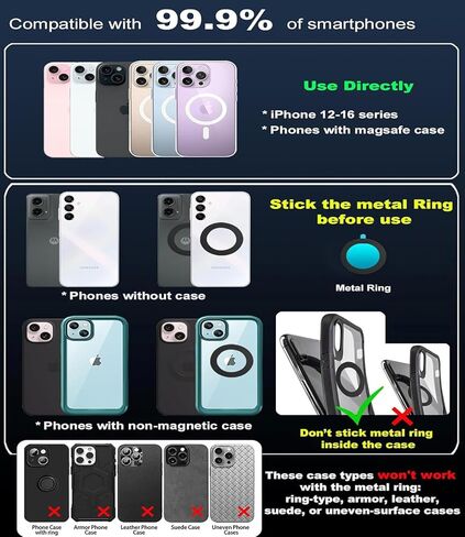 2026 Upgraded Vacuum Magnetic Car Phone Holder 360° Reinforced 98LBS Ultra Suction Cup Phone Mount for MagSafe Cell Phone Holders for Your Car/Gym/Mirror Mount for iPhone & Android in Kuwait