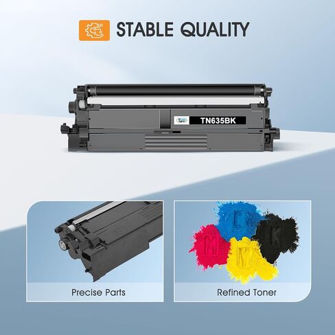 خرطوشة حبر TN635 MFC-L8930CDW متوافقة مع Brother TN635XL TN-635 TN-635XL TN635XXL TN 635 635XL 635XXL MFC-L8730CDW HL-L8430CDW HL-L8570CDW MFC-L8970CDW HL-L8430CDWT طابعة MFC-EX575 4 عبوات in Kuwait