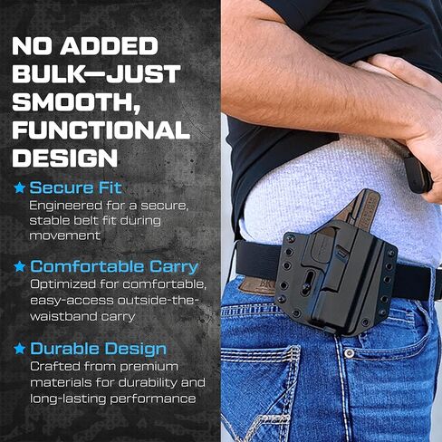 Holster for Sig Sauer P365 (3.1") - OWB Holster - Concealed Carry/Custom fit to Your Gun - Comfort & Concealment - EDC - Slim Design - Adjustable Retention - Outside the Waistband - Pistol Holster in Kuwait