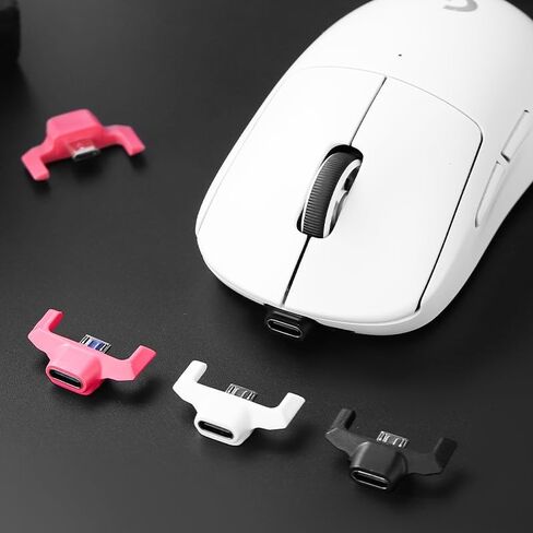 USB-C Adapter for Wireless Gaming Mouse, Compatible with Logitech GPW1/GPW2/G903/G900/G703/G403, Micro USB to Type-C Converter, Supports Data Sync & Charging, Plug and Play, Lightweight (1pc, White) in Saudi Arabia