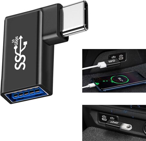 مقابس تحويل من النوع C إلى USB اتصال 90 درجة، محول طاقة متعدد الوظائف من النوع C إلى USB، شحن سريع للاستخدام اليومي، أداة أساسية للجنسين in Kuwait